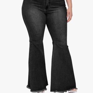 Women's Black Bell Bottom Jeans